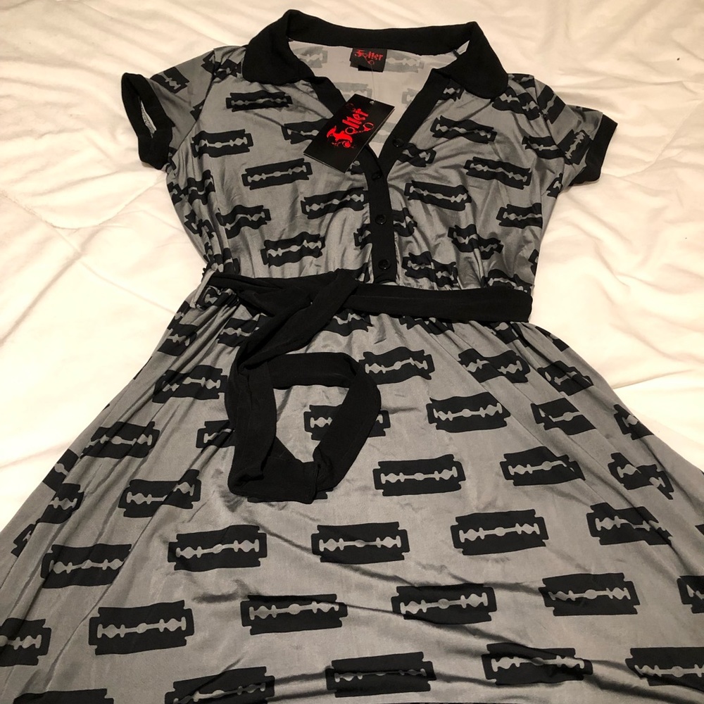 Folter razor blade dress NWT